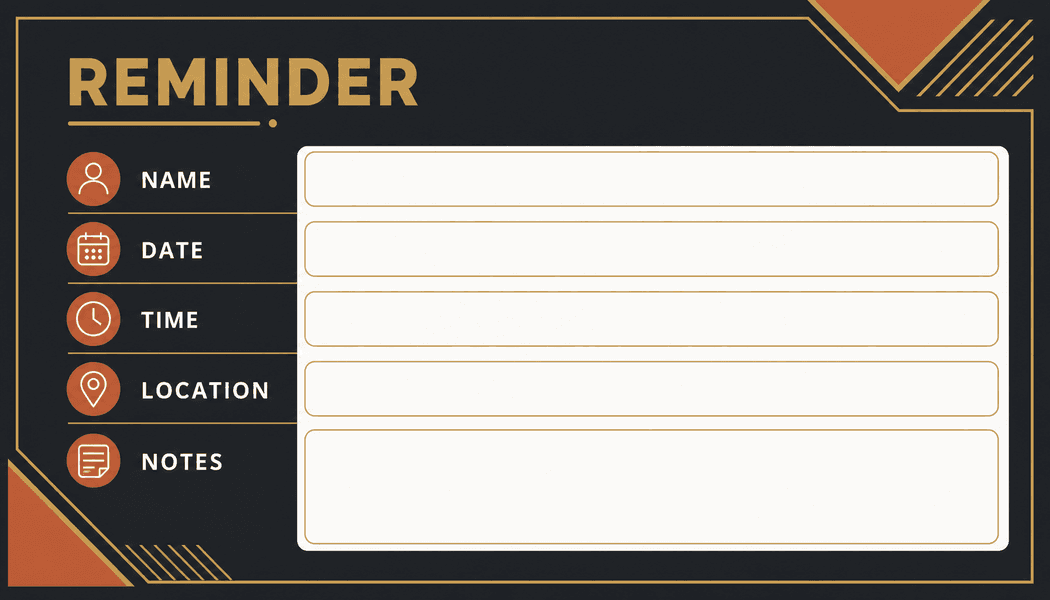 Modern appointment card design used as a Batch, Please starter template