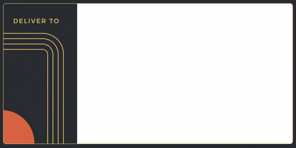 Modern mailing label design used as a Batch, Please starter template